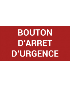 Pictogramme BOUTON D'ARRÊT D’URGENCE