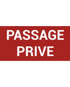 Pictogramme PASSAGE PRIVÉ