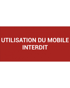 Pictogramme UTILISATION DU MOBILE INTERDIT
