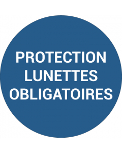 Pictogramme PROTECTION LUNETTES OBLIGATOIRES