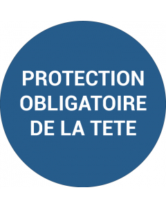 Pictogramme PROTECTION OBLIGATOIRE DE LA TÊTE