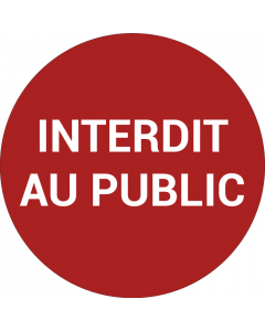 Pictogramme INTERDIT AU PUBLIC
