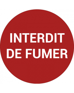 Pictogramme INTERDIT DE FUMER