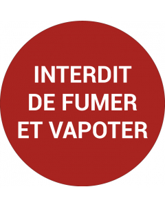 Pictogramme INTERDIT DE FUMER ET VAPOTER
