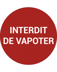 Pictogramme INTERDIT DE VAPOTER
