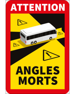 Pictogramme Panneau danger angles morts bus
