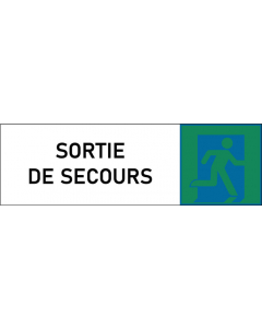 Plaque de porte classique Sortie de secours