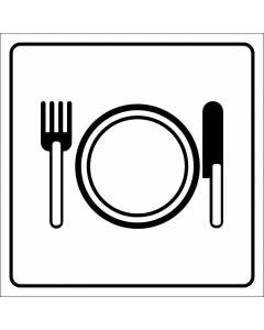 Plaque de porte carrée Restaurant