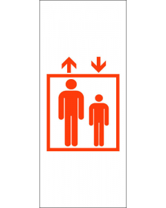 Sticker ff2300 ascenseur-homme-enfant double flèche 4
