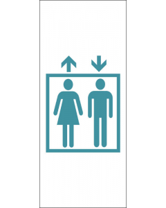 Sticker 219ebc ascenseur-homme-femme double flèche blanc  6
