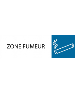 Plaque de porte classique Zone fumeur