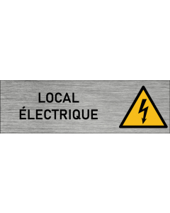 Plaque de porte Local électrique
