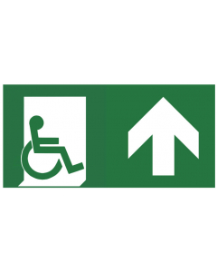 Pictogramme sortie de secours Handicapé haut