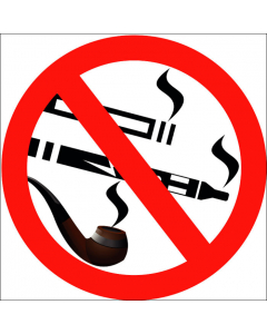 Pictogramme Interdiction de fumer, vapoter et fumer la pipe