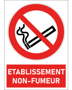 Pictogramme Établissement non-fumeur
