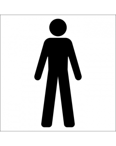 Plaque de porte carrée Toilettes Hommes