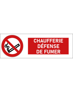 Pictogramme Chaufferie défense de fumer
