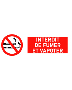 Pictogramme Interdit de fumer et vapoter
