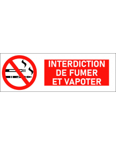 Pictogramme Interdiction de fumer et vapoter