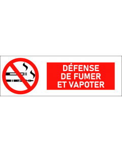 Pictogramme Défense de fumer et vapoter