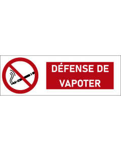 Pictogramme Défense de vapoter
