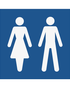 Pictogramme Toilette Hommes Femmes - iso7001 Signalétique Unisexe pour Sanitaires
