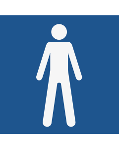 Pictogramme Toilette Homme en PVC – Signalétique Homme pour Espaces Publics