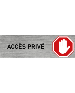 Plaque de porte accès privé