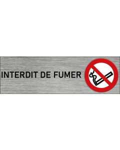 Plaque de porte Interdit de fumer