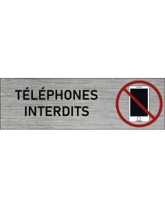 Plaque de porte Téléphones interdits