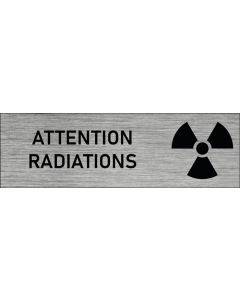 Plaque de porte Attention radiations