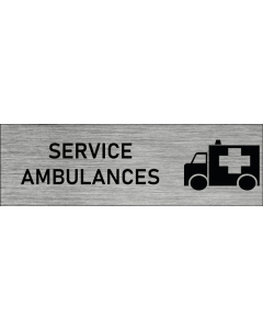 Plaque de porte Service ambulances