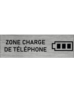 Plaque de porte Zone Charge de téléphone