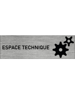 Plaque de porte Espace technique