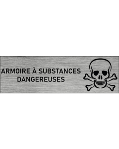 Plaque de porte Armoire à substances dangereuses