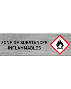 Plaque de porte Zone de substances inflammables