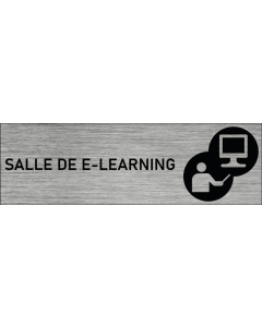 Plaque de porte Salle de e-learning
