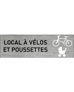 Plaque de porte Local à vélos et poussettes
