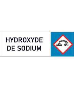 "Plaque Danger Hydroxyde de Sodium - Conformité SGH, Haute Visibilité et Sécurité Accrue"