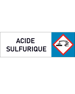 "Plaque de Sécurité Acide sulfurique – Signalétique de Danger Corrosif avec Symbole Clair et Préventif"