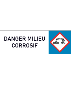 "Plaque de Sécurité milieu corrosif – Signalétique de Danger Corrosif avec Symbole Clair et Préventif"