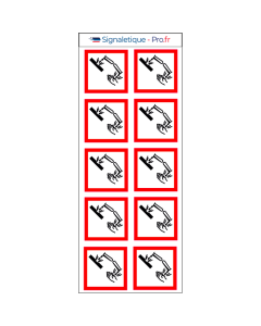 10 Autocollants Pictogramme Danger Corrosif - Conformité et Protection Visuelle