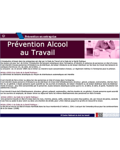 Affichage Prévention alcoolisme