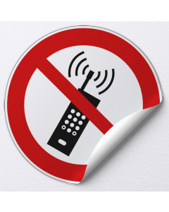 Autocollant Interdiction d'activer des téléphones mobiles