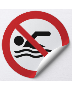 Autocollant Ne pas nager

