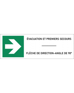 Panneau Flèche de direction angle-de 90