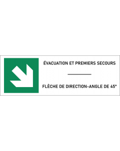 Panneau Flèche de direction angle de 45°
