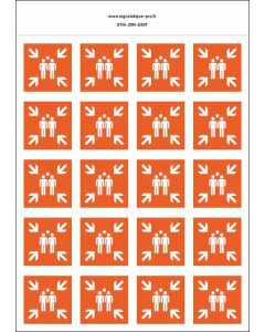 Panneau Point-de-rassemblement-après-évacuation orange 20N 