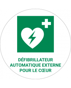 Panneau pictogramme Défibrillateur automatique externe pour le cœur
