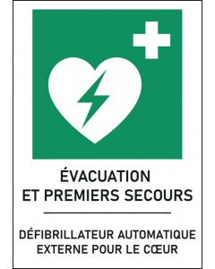 Panneau DEFIBRILLATEUR AUTOMATIQUE - Signalisation de Premier